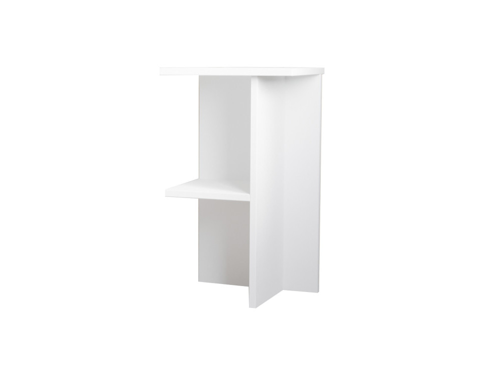 Mesilla de noche de madera "Leray" - 36 x 36 x 60 cm - Blanco