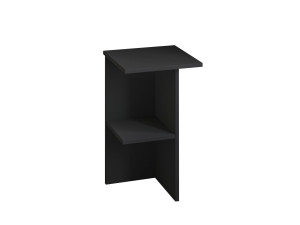 Mesilla de noche de madera "Leray" - 36 x 36 x 60 cm - Gris antracita