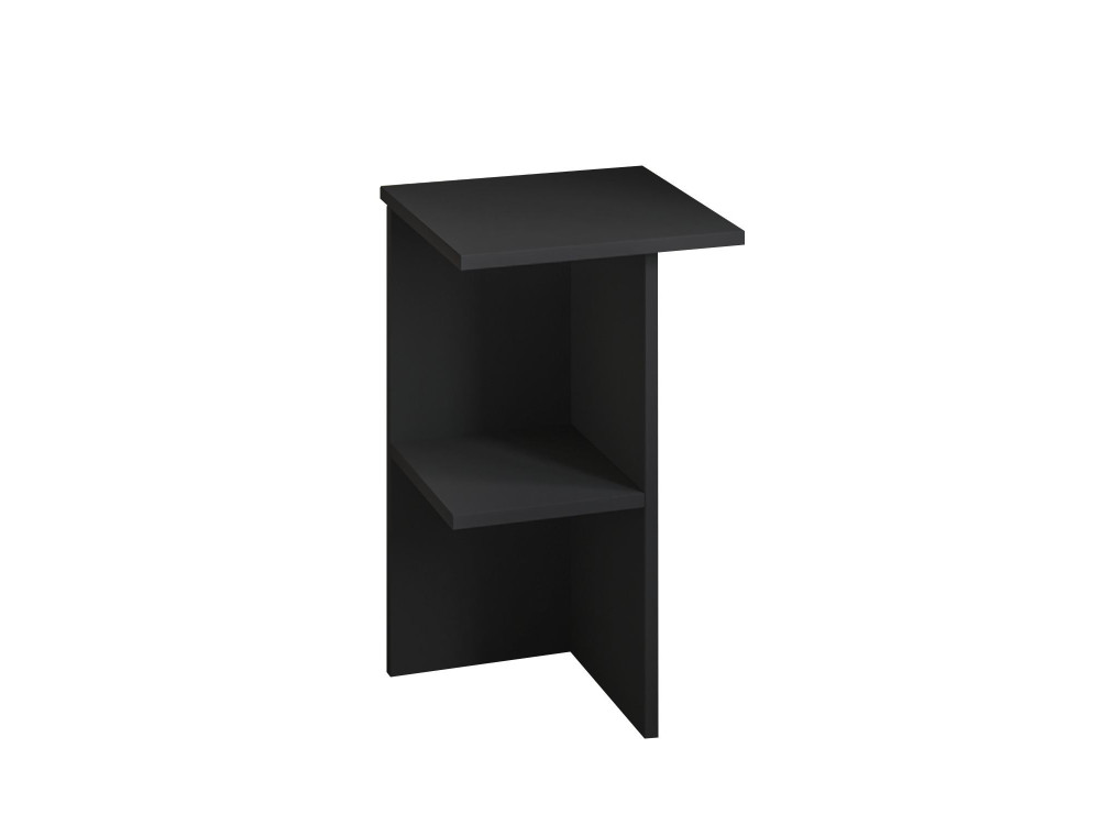 Mesilla de noche de madera "Leray" - 36 x 36 x 60 cm - Gris antracita