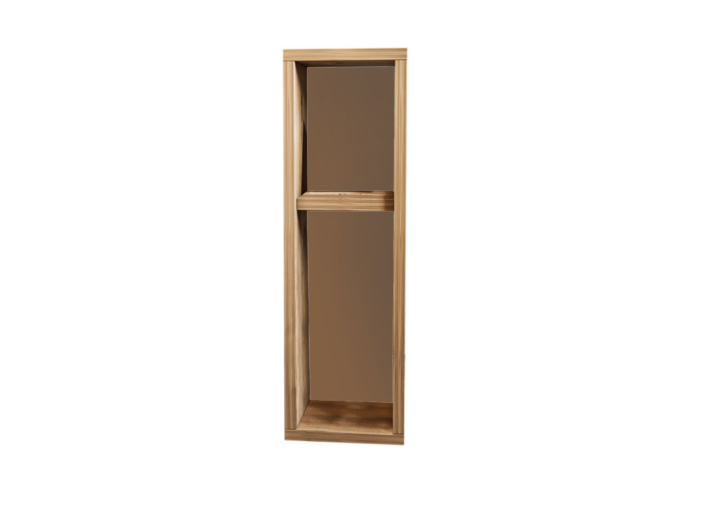 Mesilla de noche de madera "Turra" - 20 x 15 x 65 cm - Marrón