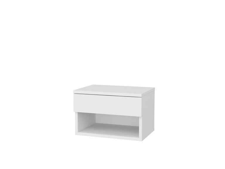 Mesilla de noche de madera "Jamot" - 45 x 29 x 32 cm - Blanco