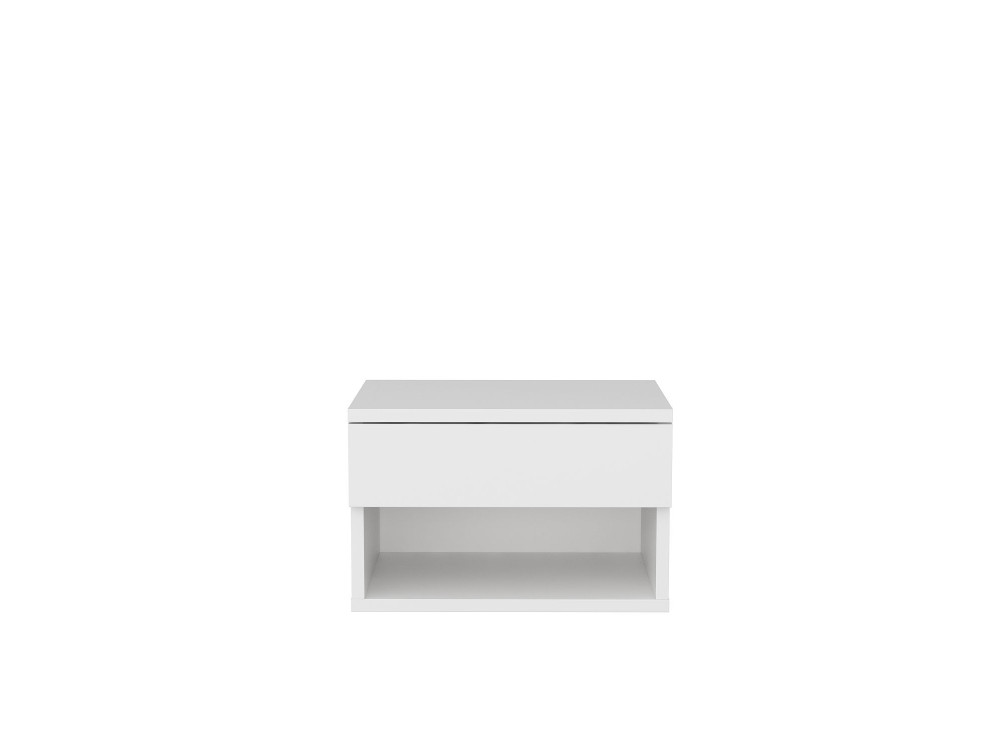 Mesilla de noche de madera "Jamot" - 45 x 29 x 32 cm - Blanco