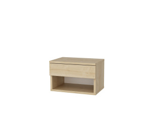 Mesilla de noche de madera "Jamot" - 45 x 29 x 32 cm - Beige