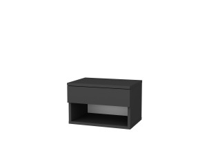 Mesilla de noche de madera "Jamot" - 45 x 29 x 32 cm - Gris antracita