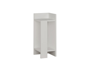Mesilla de noche de madera "Elos Right" - 25 x 27 x 60 cm - Blanco