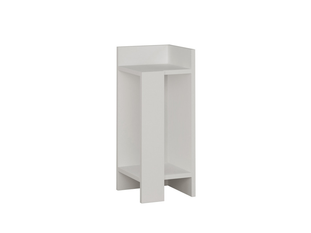 Mesilla de noche de madera "Elos Right" - 25 x 27 x 60 cm - Blanco