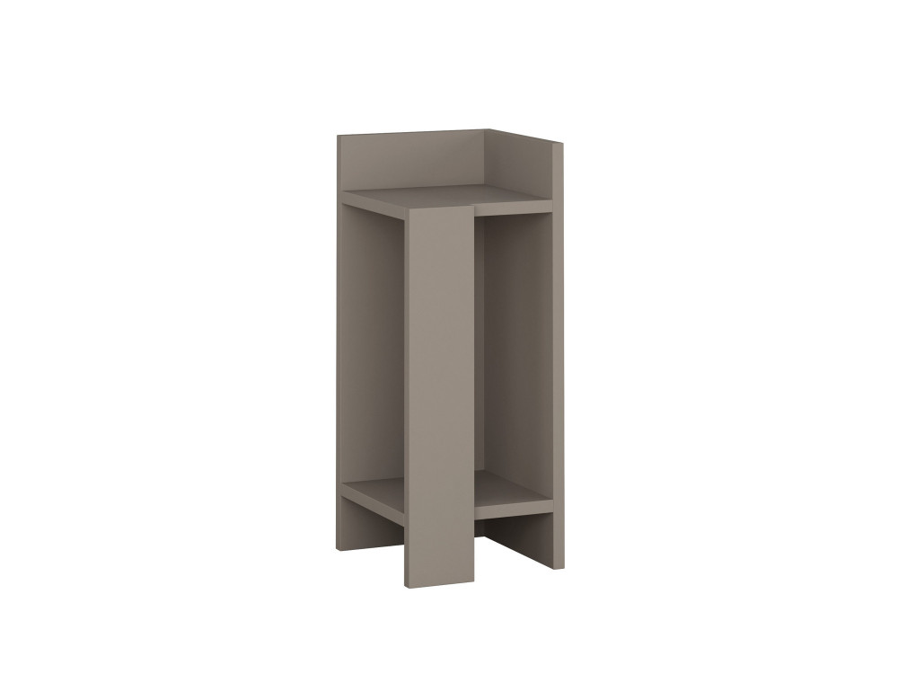 Mesilla de noche de madera "Elos Right" - 25 x 27 x 60 cm - Marrón moca claro