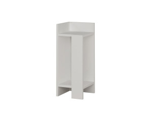 Mesilla de noche de madera "Elos Left" - 25 x 27 x 60 cm - Blanco
