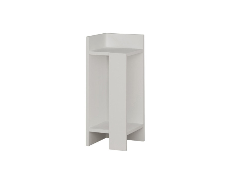 Mesilla de noche de madera "Elos Left" - 25 x 27 x 60 cm - Blanco