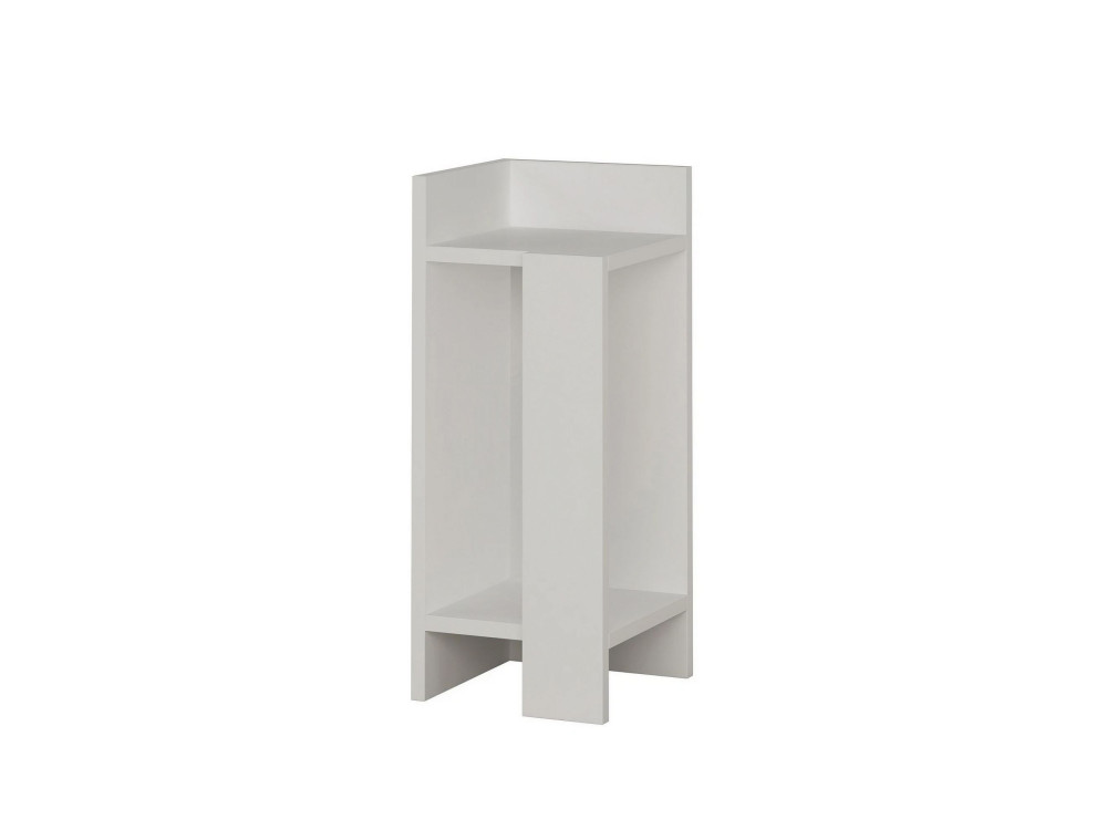 Mesilla de noche de madera "Elos Left" - 25 x 27 x 60 cm - Blanco