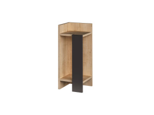 Mesilla de noche de madera "Elos Left" - 25 x 27 x 60 cm - Beige