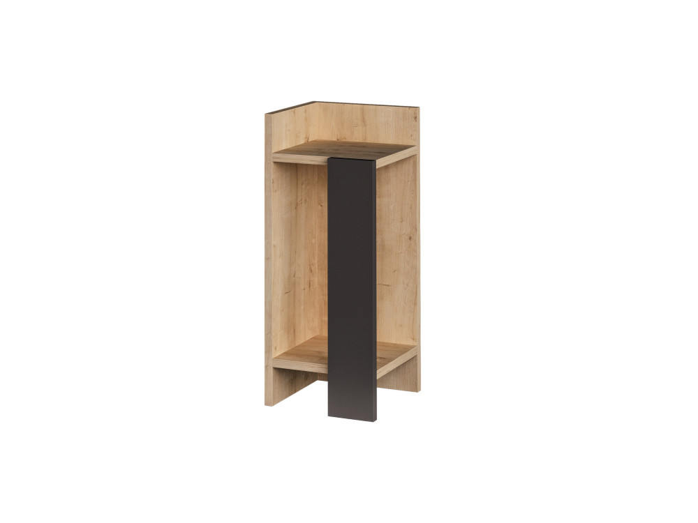 Mesilla de noche de madera "Elos Left" - 25 x 27 x 60 cm - Beige