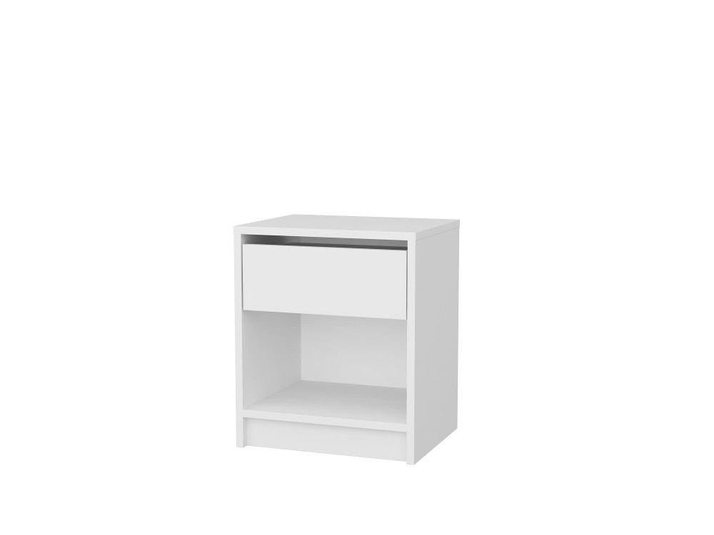 Mesilla de noche de madera "Sheridan" - 45 x 40 x 53 cm - Blanco