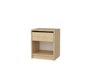 Mesilla de noche de madera "Sheridan" - 45 x 40 x 53 cm - Beige