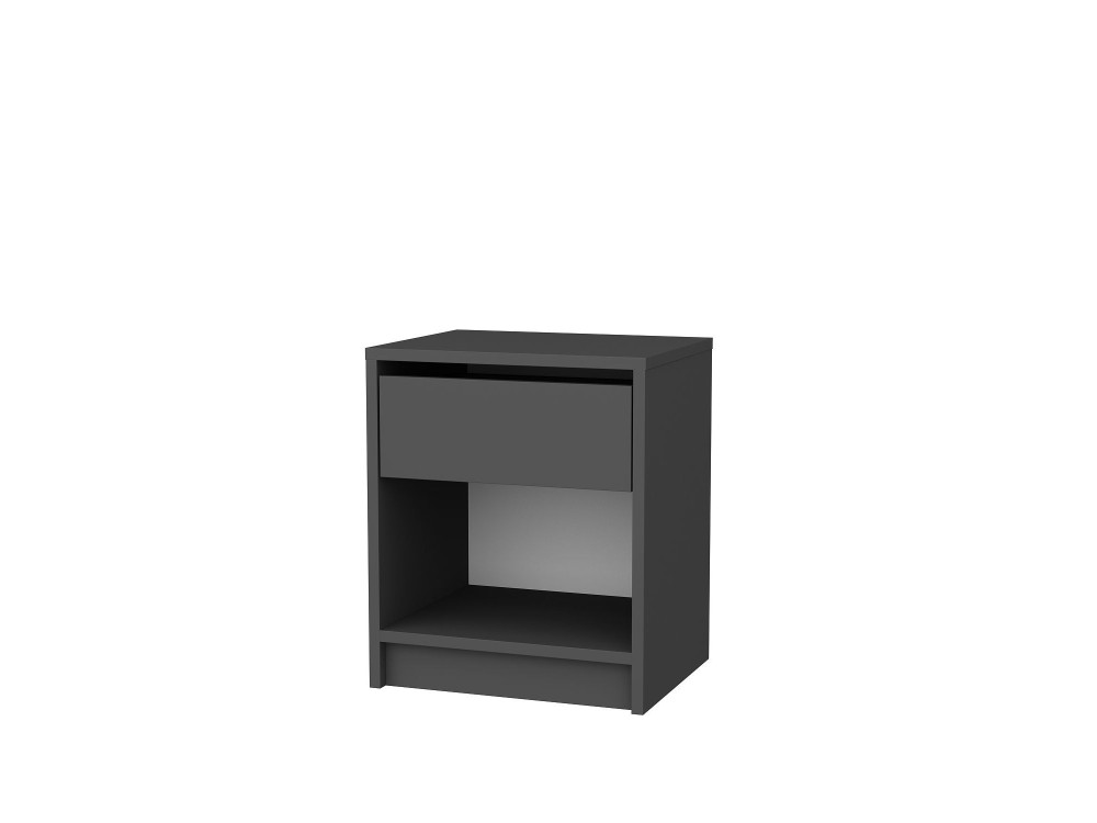 Mesilla de noche de madera "Sheridan" - 45 x 40 x 53 cm - Gris antracita