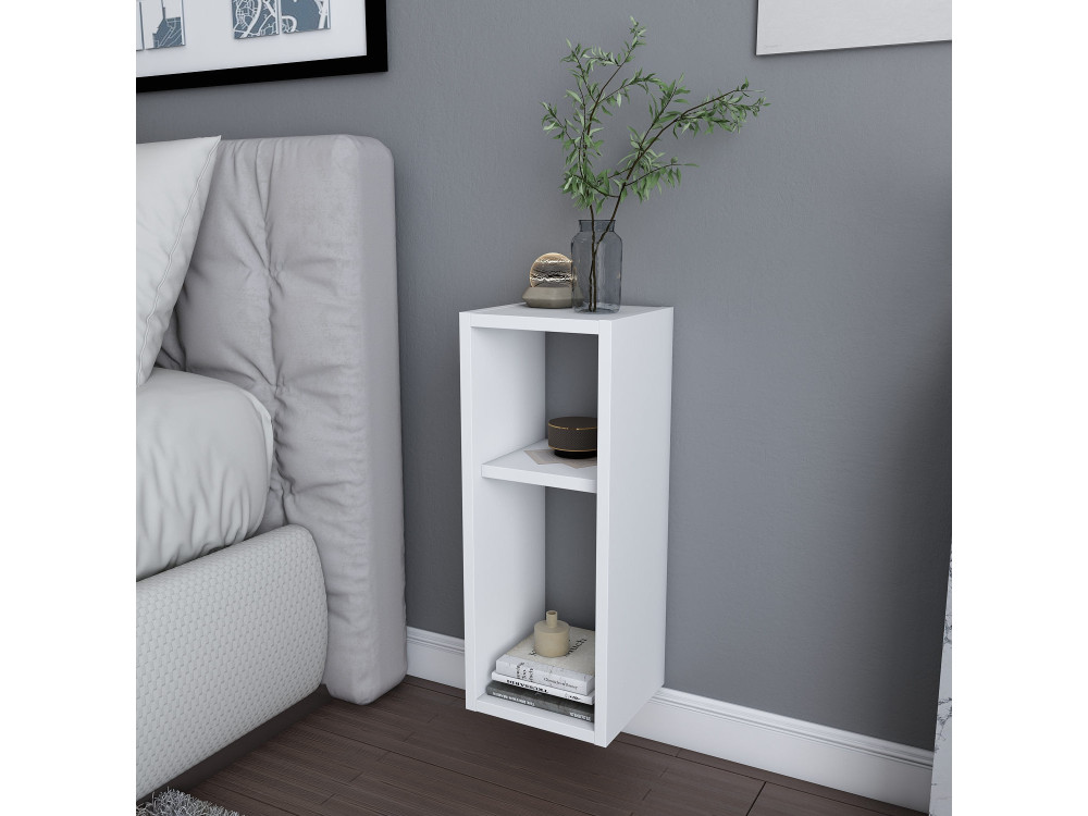 Mesilla de noche de madera "Sault" - 23 x 22 x 60 cm - Blanco