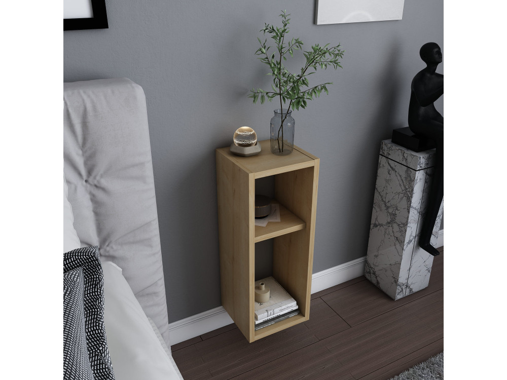 Mesilla de noche de madera "Sault" - 23 x 22 x 60 cm - Beige