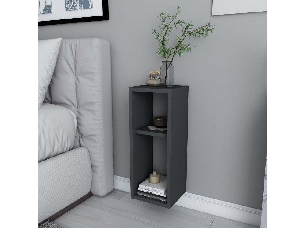 Mesilla de noche de madera "Sault" - 23 x 22 x 60 cm - Gris antracita