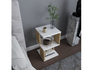 Mesilla de noche de madera "Carter" - 30 x 30 x 49 cm - Gris antracita