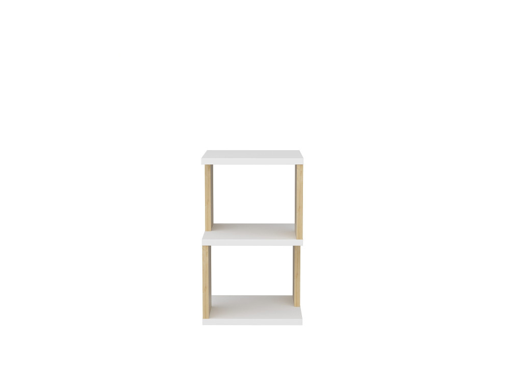 Mesilla de noche de madera "Carter" - 30 x 30 x 49 cm - Blanco