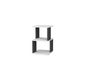 Mesilla de noche de madera "Carter" 29,6 x 29,6 x 49,4 cm - Blanco