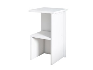 Mesilla de noche de madera "Roisin" - 30 x 30 x 50 cm - Blanco
