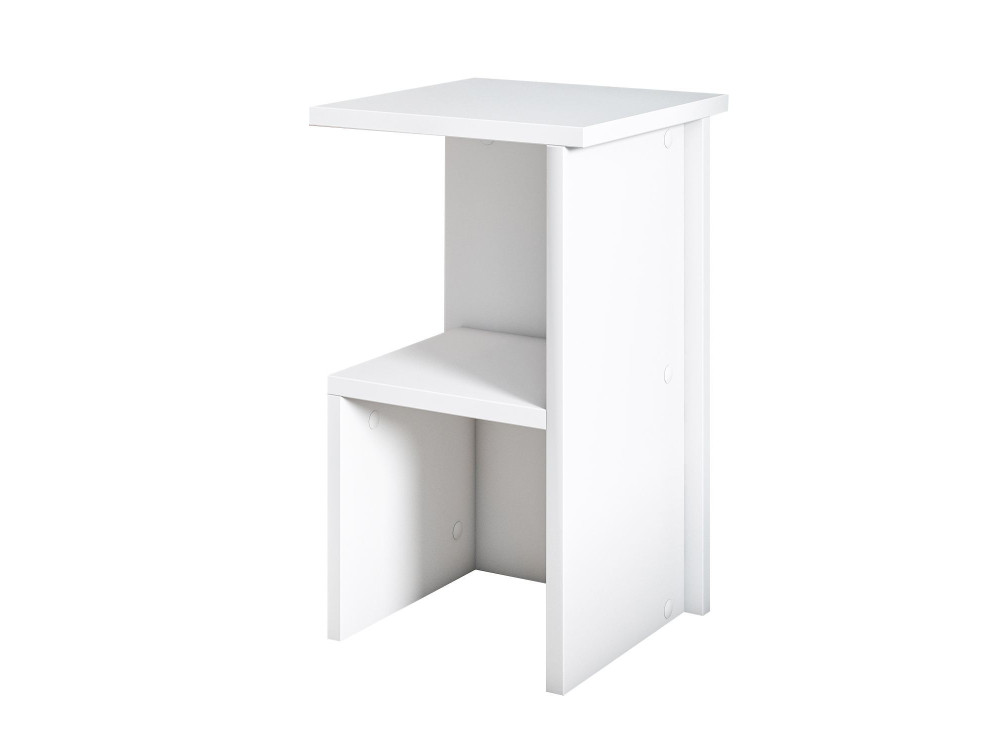 Mesilla de noche de madera "Roisin" - 30 x 30 x 50 cm - Blanco