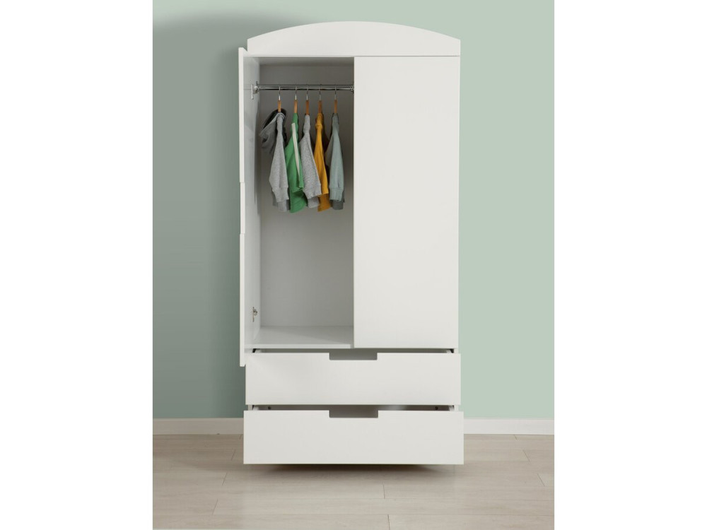Armario infantil "Classic" - 175,5 x 90 x 52 cm - Blanco