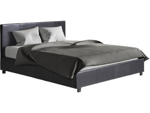 Cama en PVC "Carla" - 140 x 190 cm - Negro