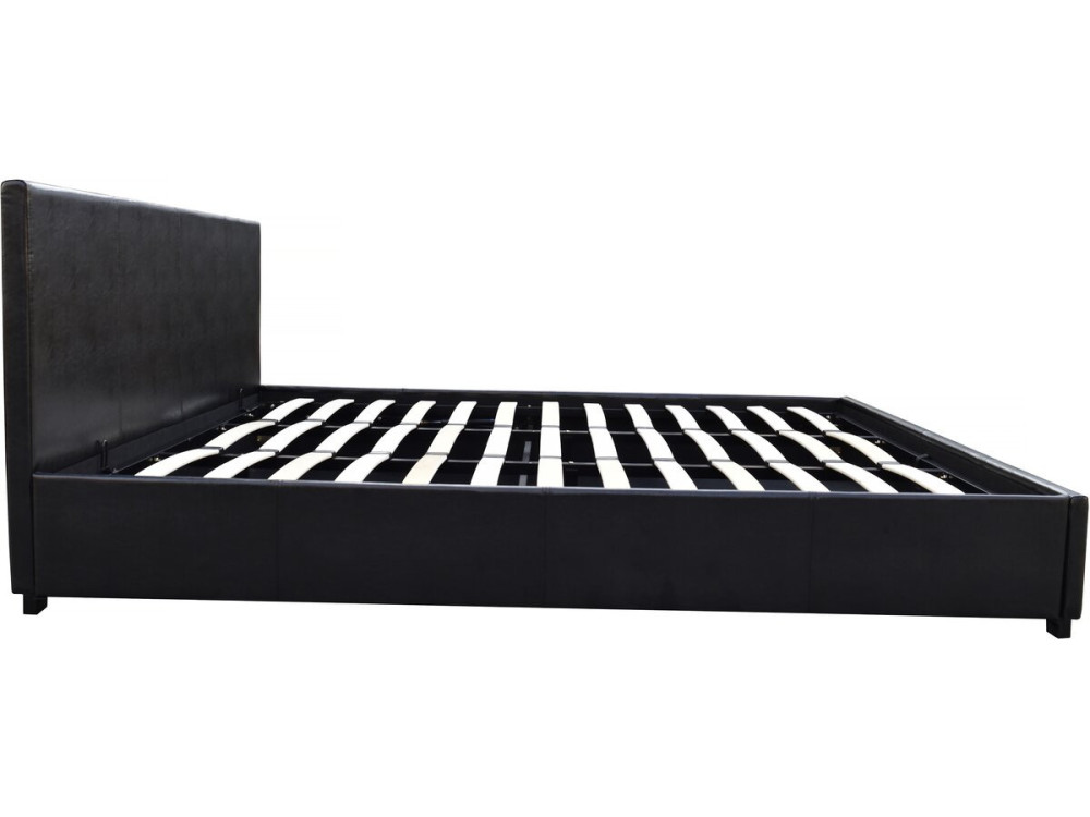 Cama en PVC "Carla" - 140 x 190 cm - Negro
