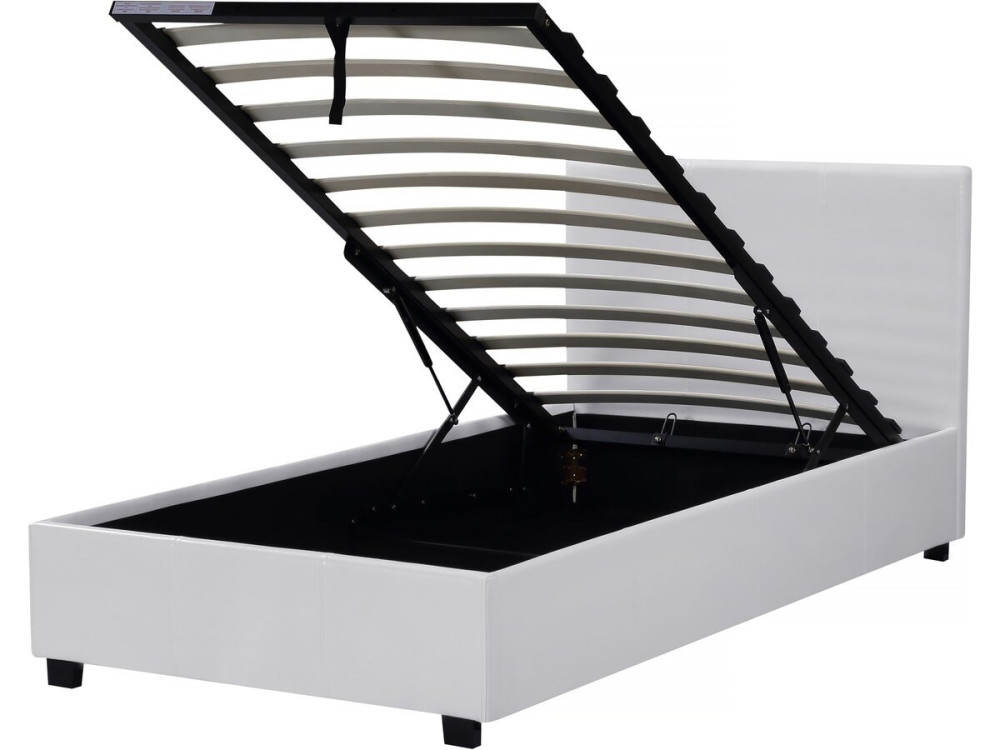 Cama en PVC "Carla" - 90 x 190 cm - Blanco