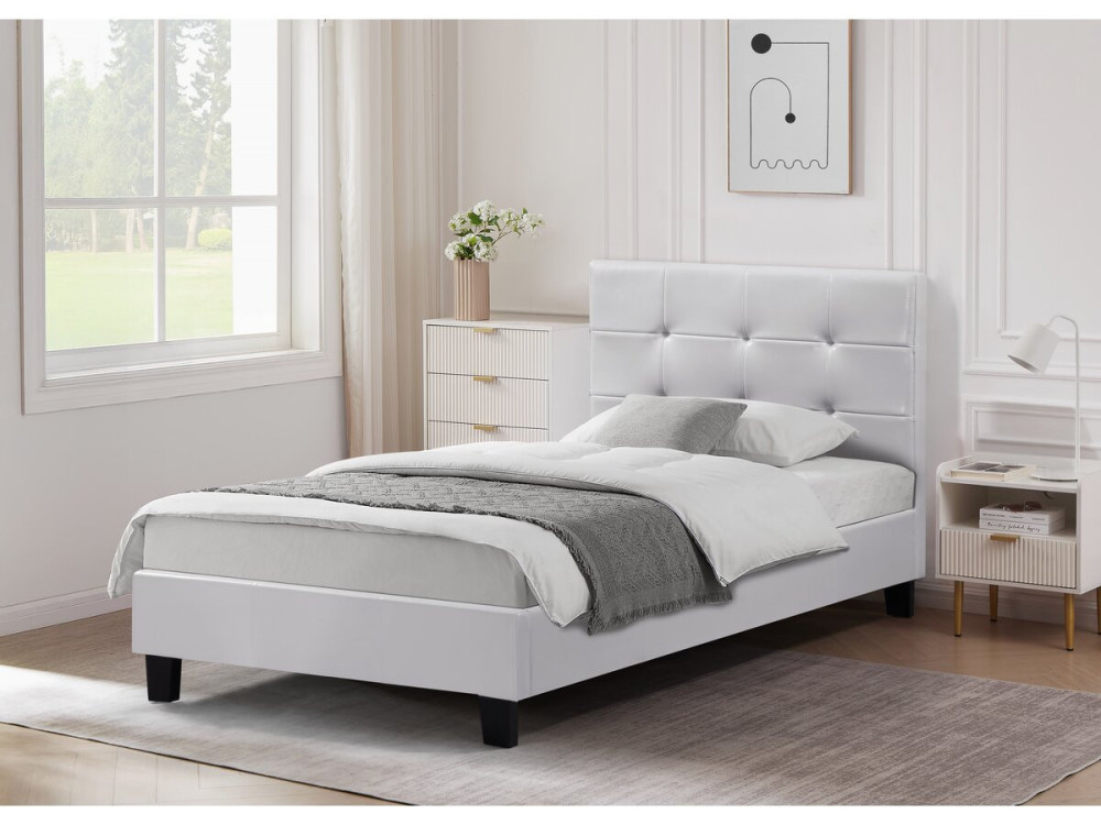 Cama "Julia" color Blanco - 90 x 190 cm