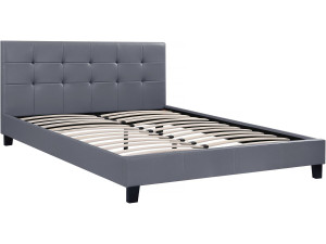 Cama "Julia" color Gris - 140 x 190 cm