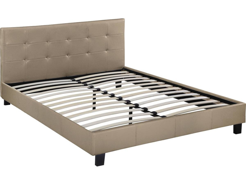 Cama "Julia" - 160 x 200 - Taupe