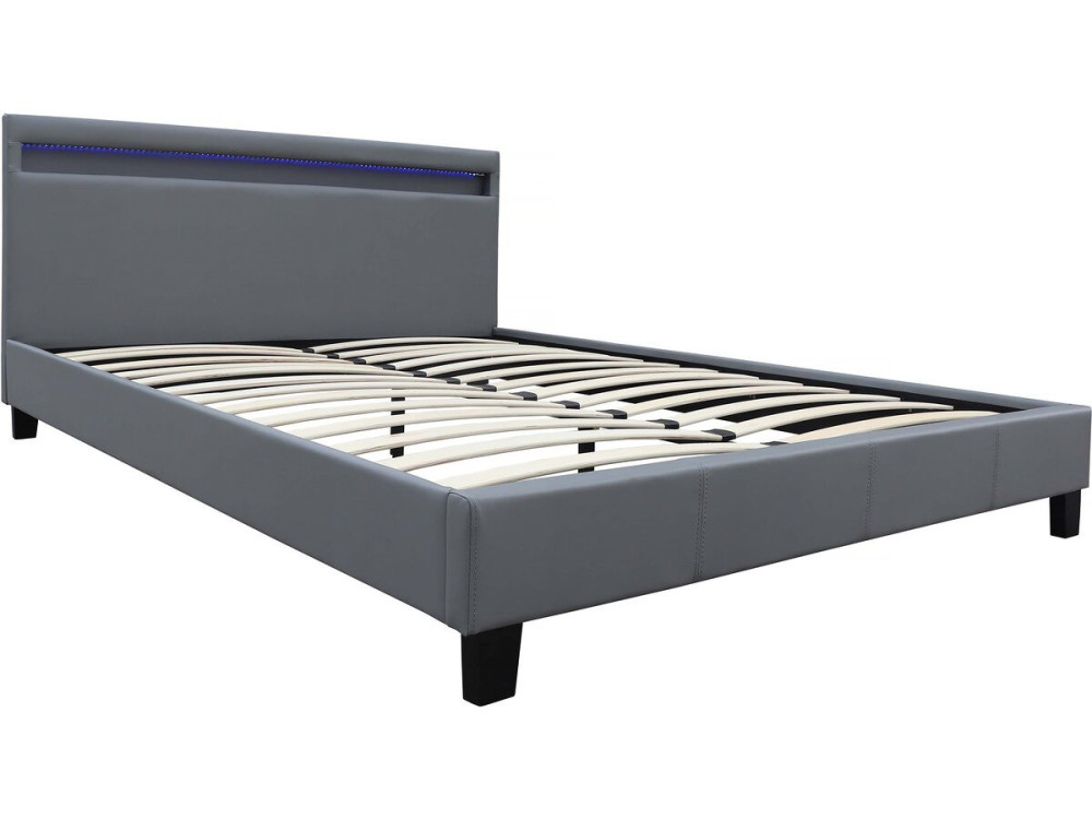 Cama LED "Maria" - 160 x 200 cm - Gris