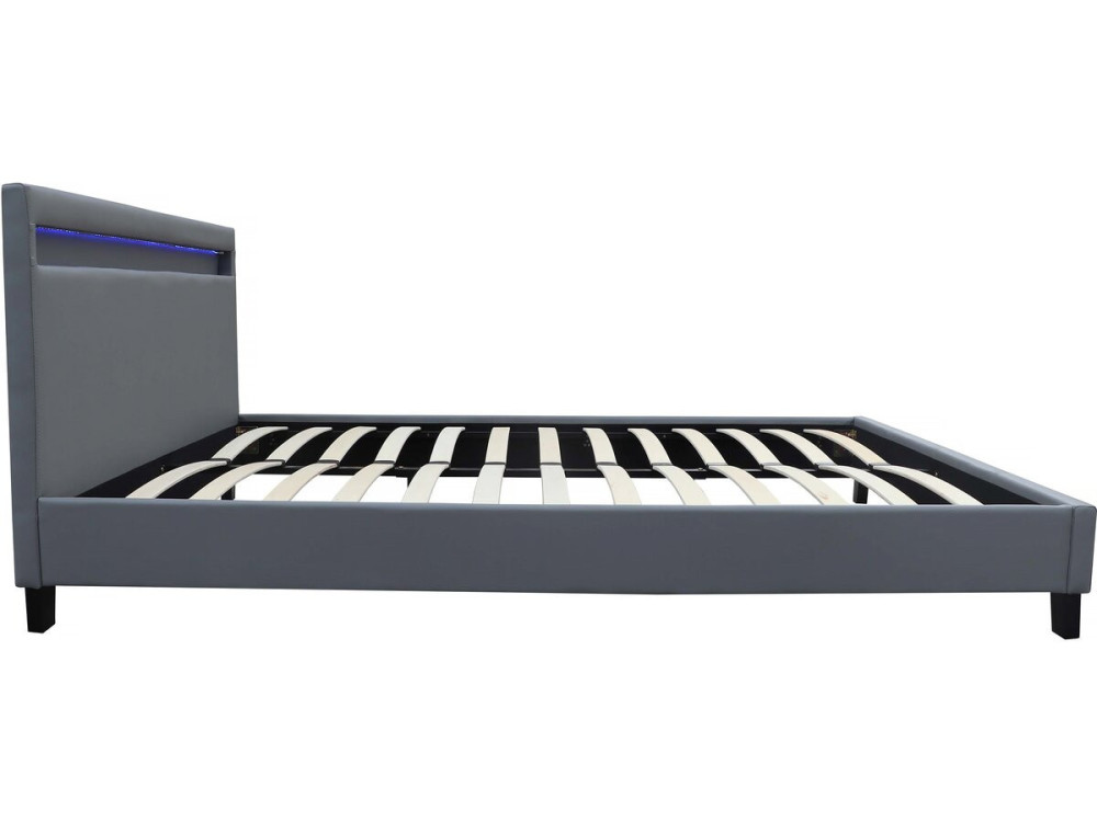 Cama LED "Maria" - 160 x 200 cm - Gris