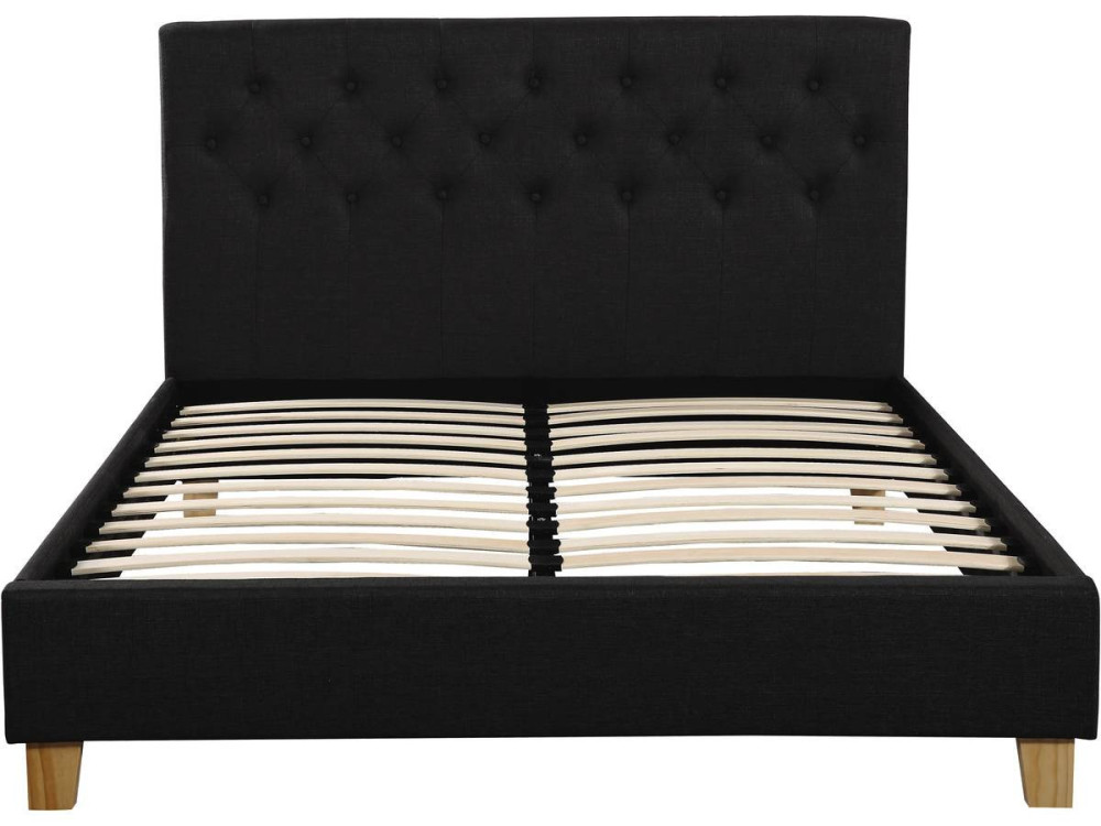 Cama "EMMY" - 140 x 190 cm - Gris