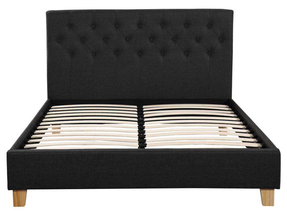 Cama "EMMY" - 160 x 200 - Gris