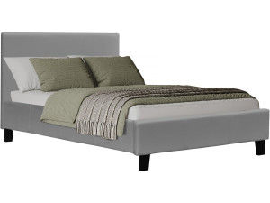 Cama "Lina" 90 x 190 cm - Gris claro