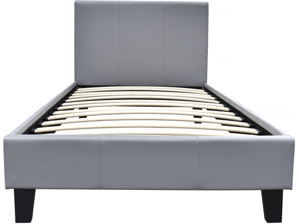 Cama "Lina" 90 x 190 cm - Gris claro