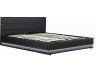 Cama con LED "Anastasia"- 140 x 190 cm - Negro