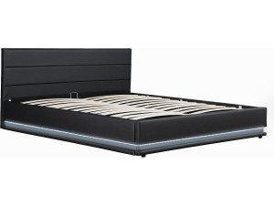 Cama con LED "Anastasia"- 160 x 200 cm - Negro