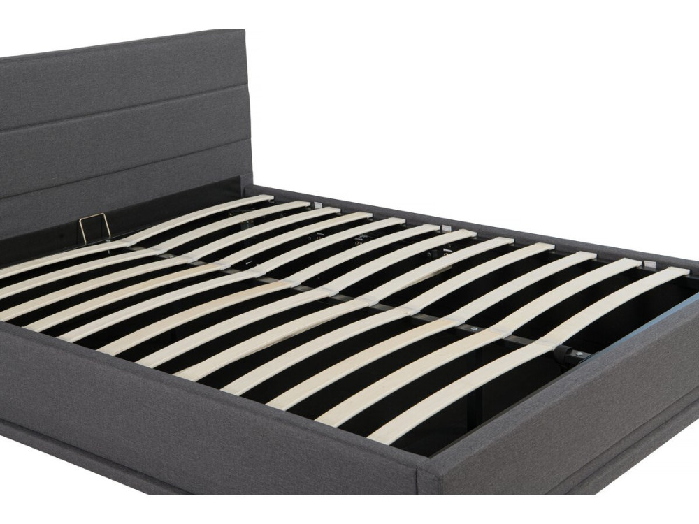 Cama con LED "Anastasia" - 140 x 190 cm - Gris oscuro