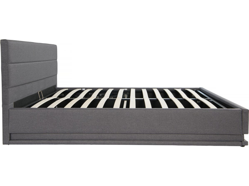Cama con LED "Anastasia"- 160 x 200 cm - Gris oscuro