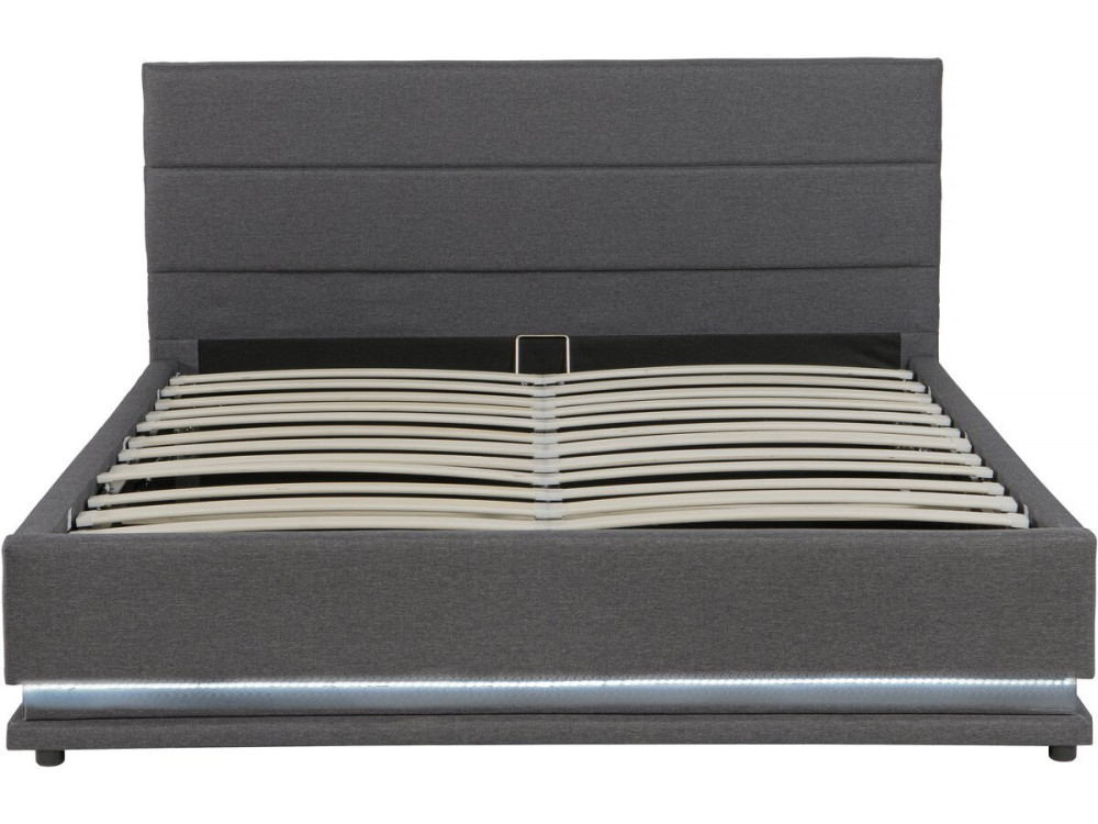 Cama con LED "Anastasia" - 180 x 200 Gris oscuro