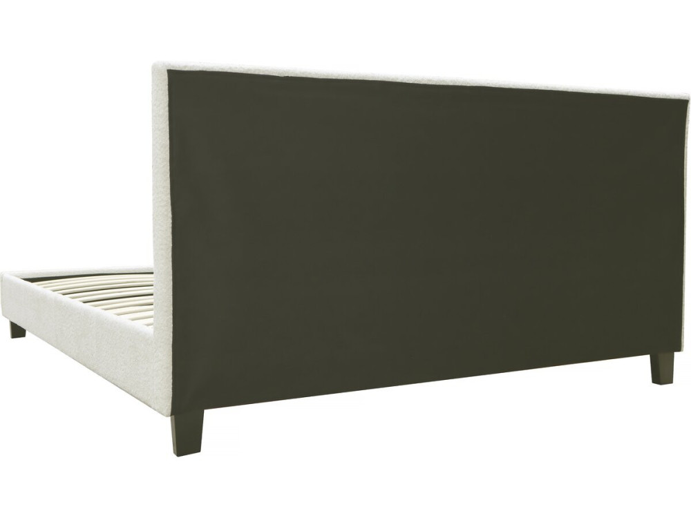 Cama de tela bouclette "Julia" 140x190cm - Crema