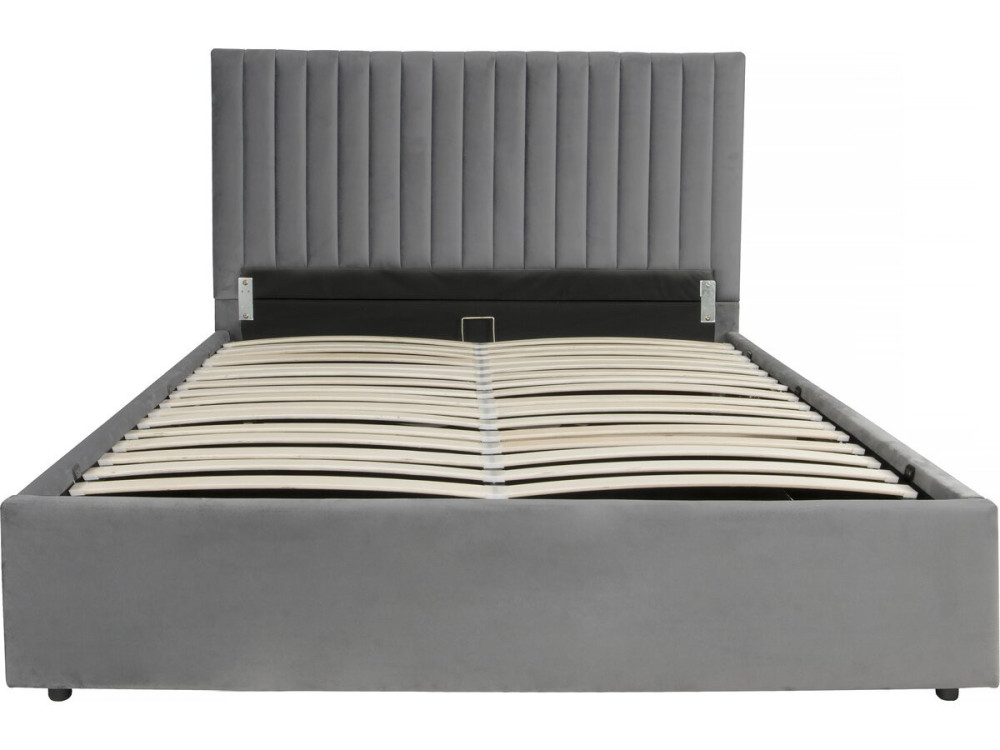Cama con baúl "Mia" - 160 x 200 cm - Gris