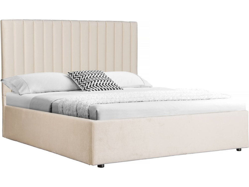 Cama con arcón "Mia" - 140 x 190 cm - Beige