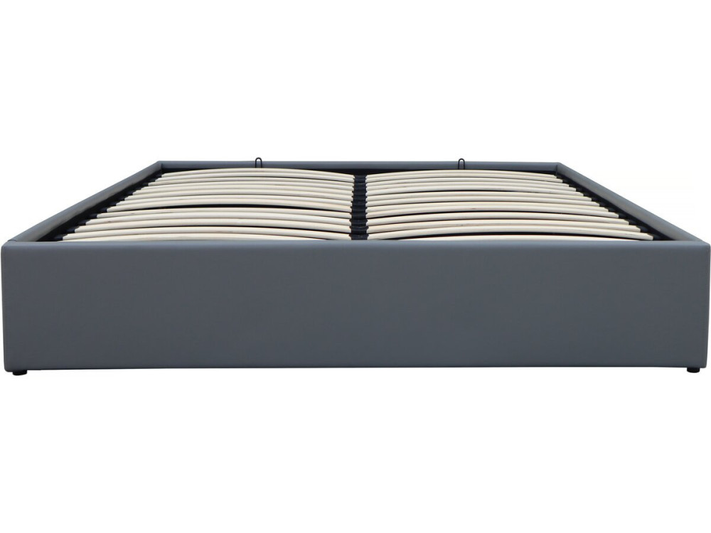 Cama doble de PVC con box "Ava" - 140 x 190 cm - Gris