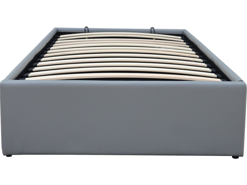 Cama individual de PVC con box "Ava" - 90 x 190 cm - Gris